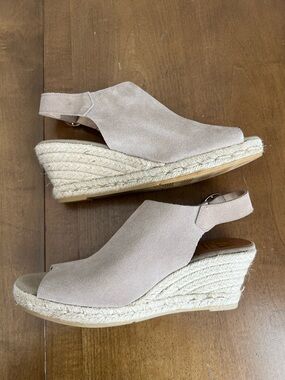 Kanna Beige suede Espadrilles Sandals Size 9.5 (40)
